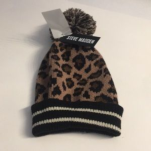 STEVE MADDEN leopard print Tuque One Size